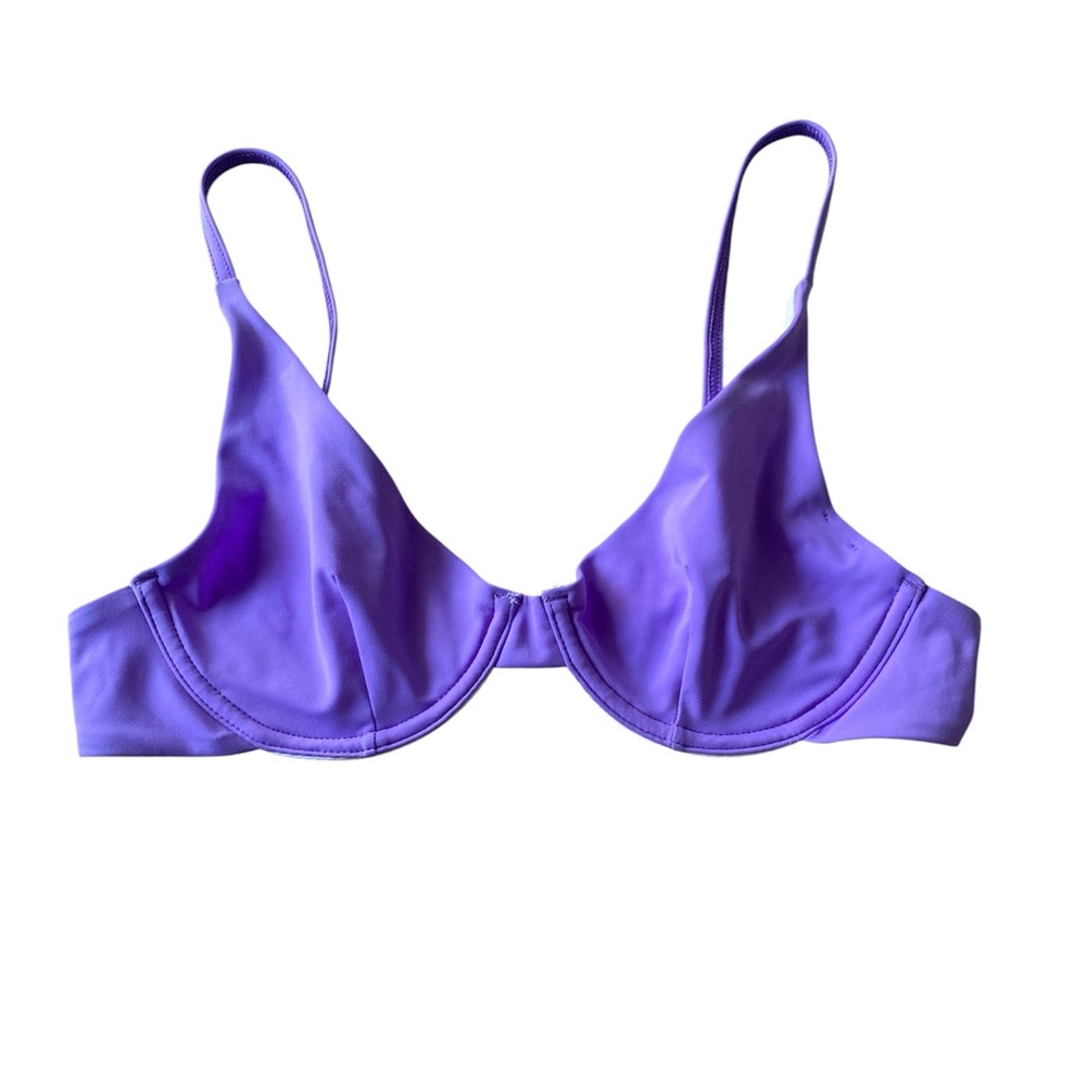 NWT Pretty Little Thing Lilac Recycled Fabric Underwire Bikini Top 10 (UK)‎ BS13